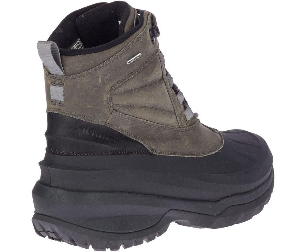 Merrell Boots Grey/Black - Thermo Slush Mid Shell Waterproof - Mens 16WVMYAPS